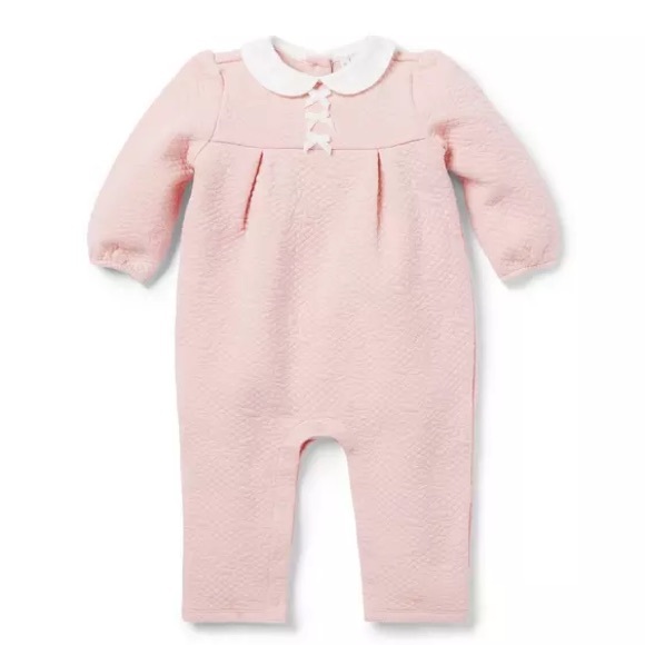 🆕 NWOT Janie and Jack Baby Quilted Bow One-Piece- 0-3 Months - Picture 1 of 4